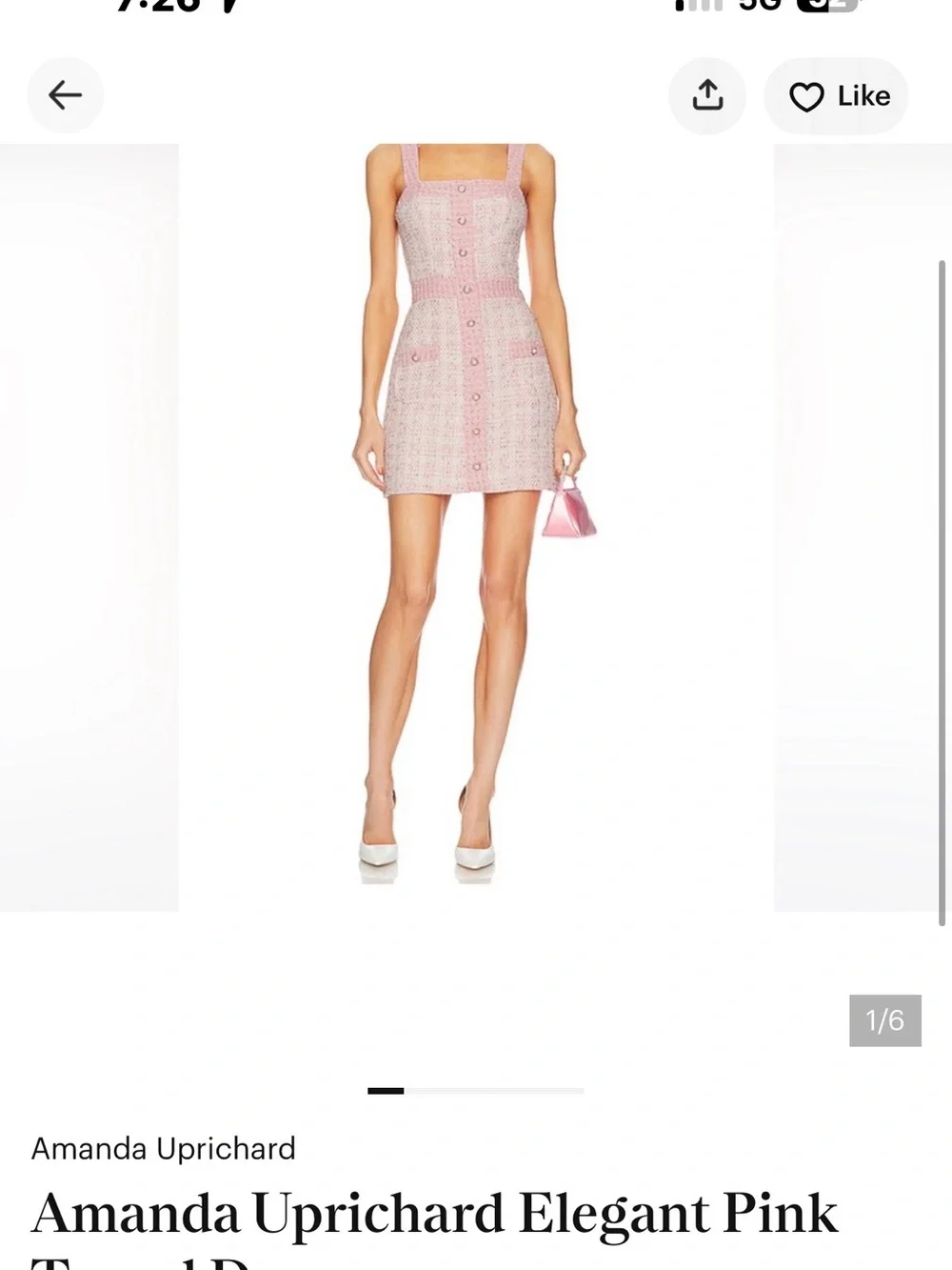 Amanda Uprichard Pink Tweed Mini Dress - Picture 3 of 9
